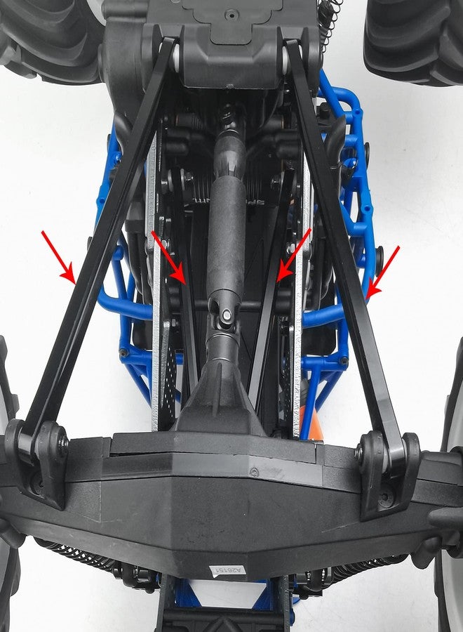 JGGZONE 8pcs Aluminum Alloy Chassis Linkage Rod Set Upper & Lower Suspension Links for 1/8 LOSI LMT RC Crawler Car Pull Rod Link Linkage Tie Rod Kit Upgrade Parts Accessories - Image 5